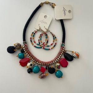 Women  beach Jewelry set Necklace Ring earring NWT